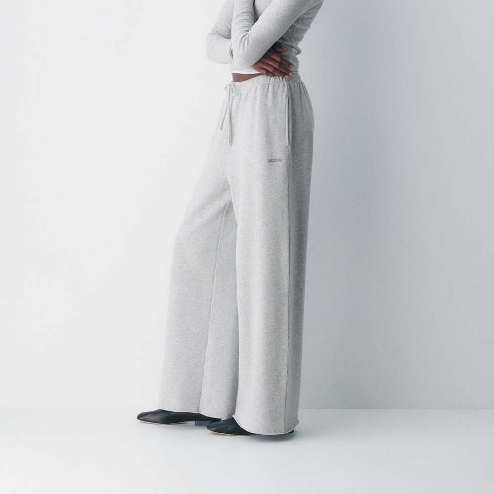 Aritzia Heather Chrome Flutter Sweatpant